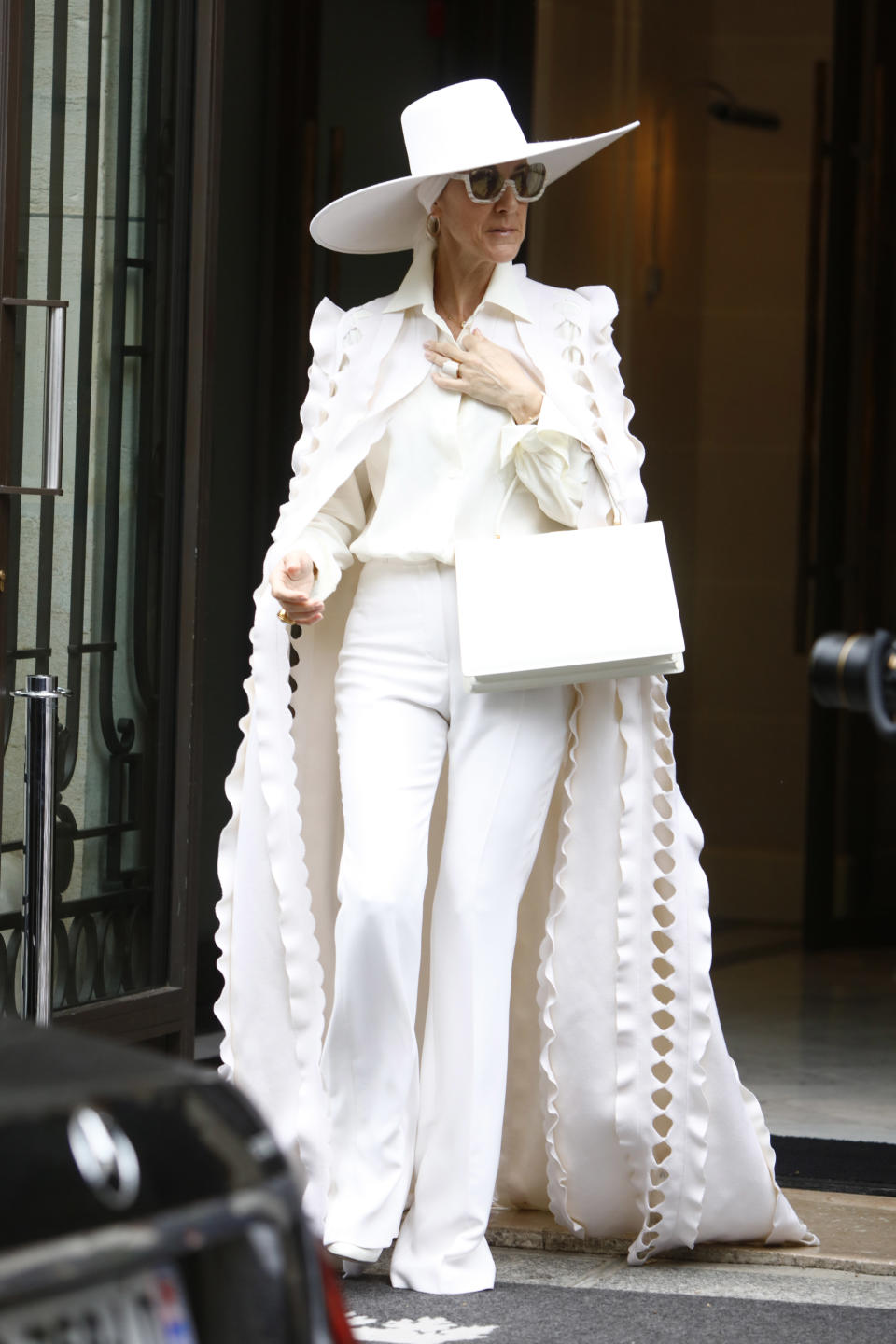 Leaving her hotel in Paris on July 12.