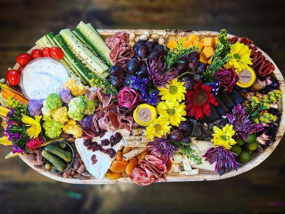 Amanda Wisth creates beautiful, tasty charcuterie boards for her business, Lemonyay!