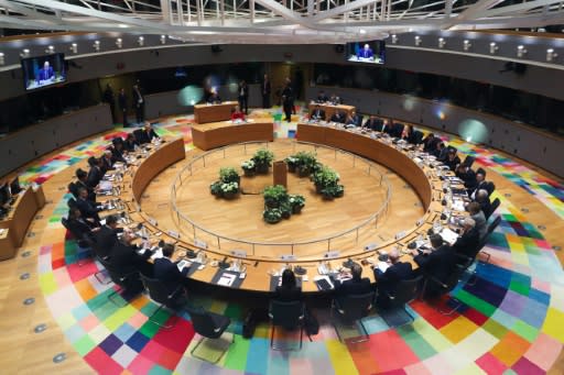 European Union leaders gather around the table to try to bridge the divide over the next long-term EU budget. But they did not succeed