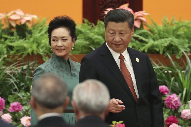 一帶一路高峰會：中國國家主席習近平與夫人彭麗媛（AP）