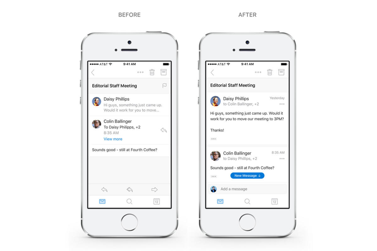 Microsoft improves conversations and searches in its Outlook apps