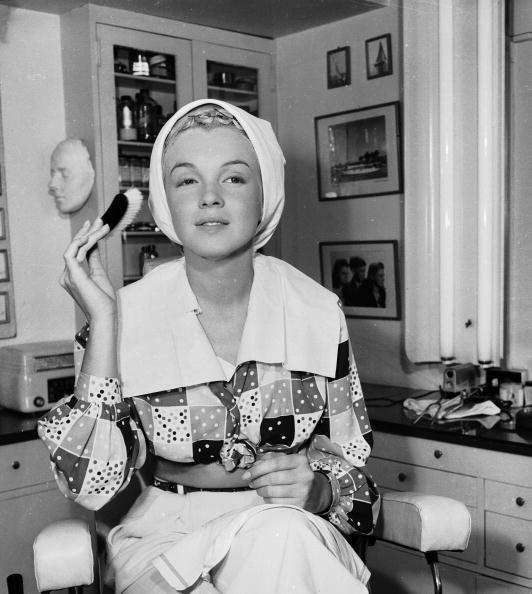 <p>Marilyn learned to apply makeup to create a very specific screen persona for herself. </p>