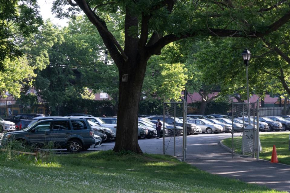 The parking lot fits at least 100 cars — and many spots remained empty even after school began, The Post observed.