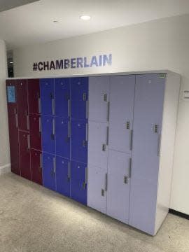 A row of lockers