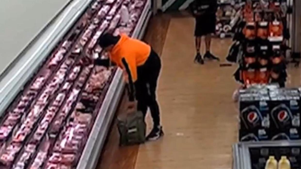 New technology targets serial shoplifters, as research shows an 85 per cent increase in supermarket meat theft. Picture: A Current Affair/ Nine