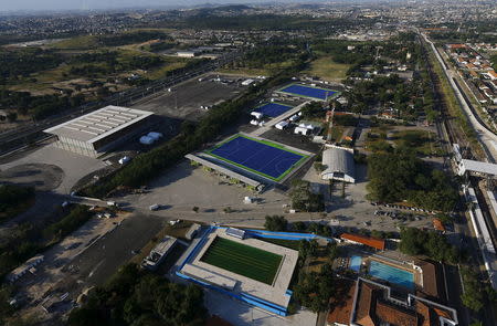 An aerial view shows the Deodoro Olympic Park ahead of 2016 Rio Olympics in Rio de Janeiro. REUTERS/Ricardo Moraes