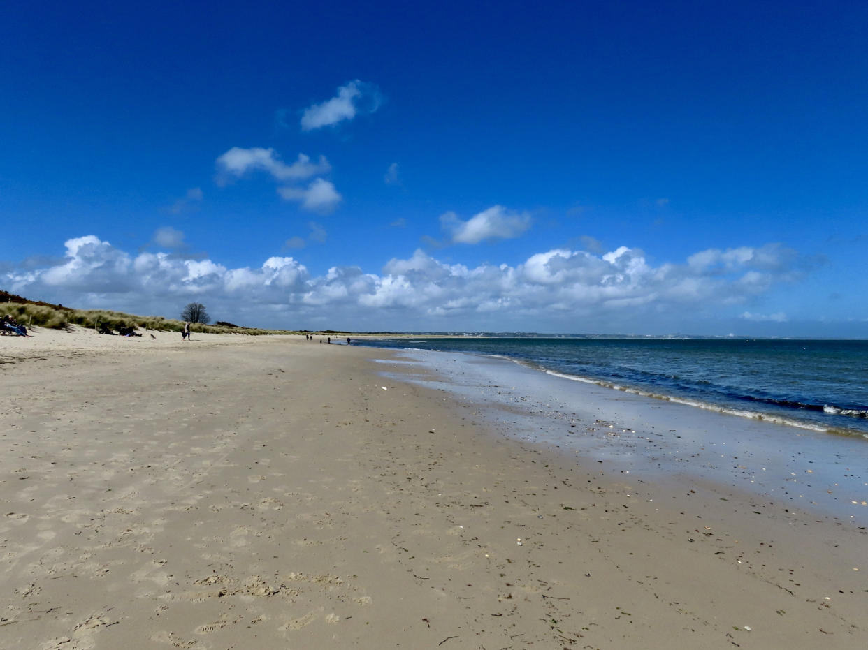 The beautiful beach at Studland Bay, Dorset, which has a naturist section. (Getty Images)