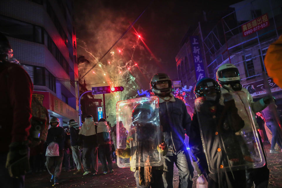 Taiwanese celebrate the world’s most dangerous fireworks festival