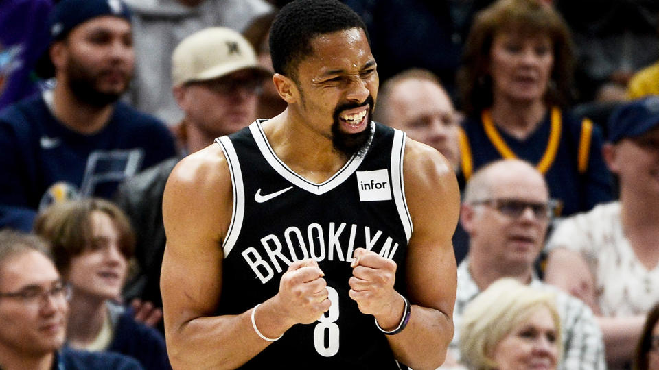 Brooklyn Nets guard Spencer Dinwiddie, pictured, has impressed while Kyrie Irving and Caris LeVert have been out injured. 