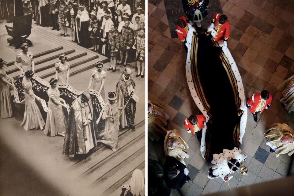 queen elizabeth versus king charles coronation photos