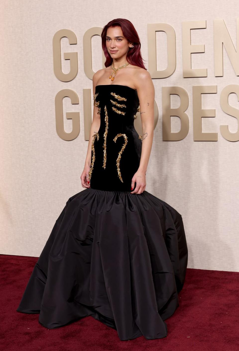 Beverly Hills, California January 07 Dua Lipa attends the 81st annual Golden Globe awards held at the Beverly Hilton on January 07, 2024 in Beverly Hills, California Photo: Amy Sussmangetty Images