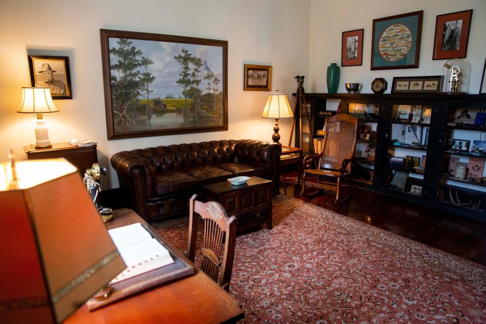 The library at historic Palm Cottage in Naples, photographed on Thursday, Feb. 20, 2020.