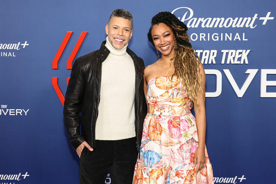 Wilson Cruz and Sonequa Martin-Green attend "Star Trek: Discover" Final Season Fan Screening at AMC Lincoln Square Theater on April 03, 2024 in New York City.