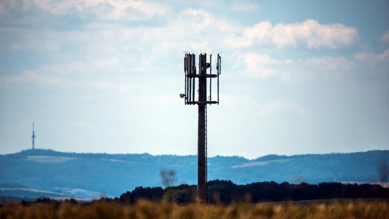 Mobilfunkmast bei Meisenheim in Rheinland-Pfalz.