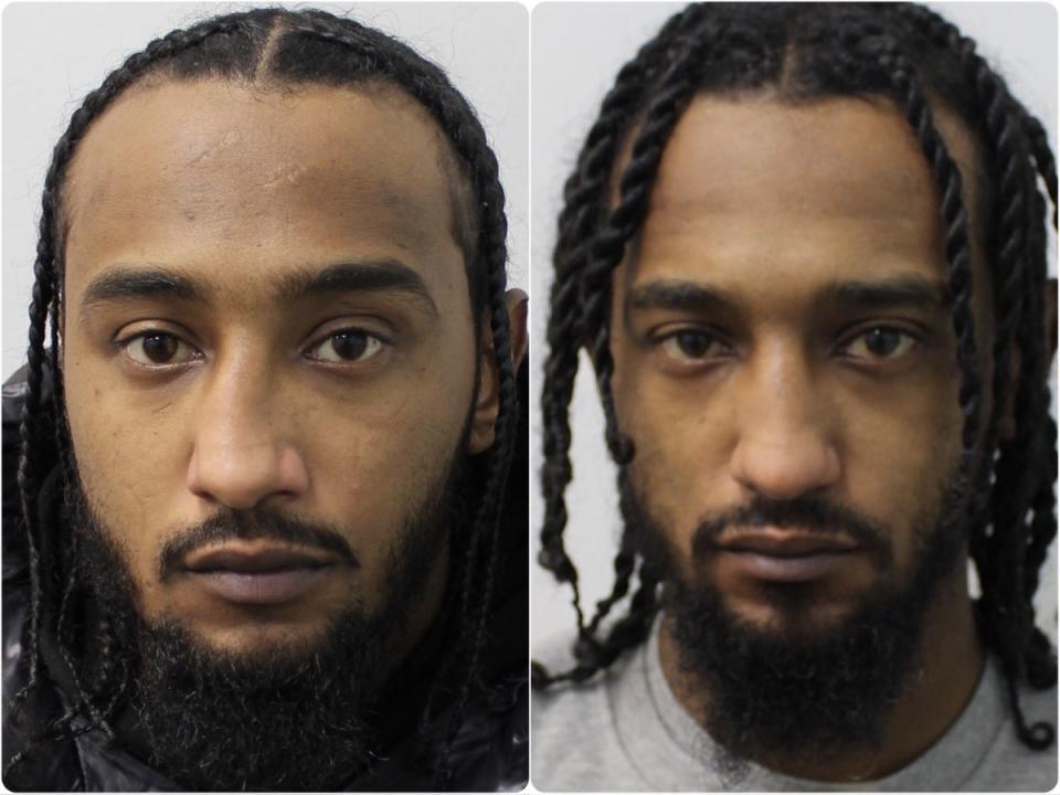 Drill rapper Malik Aziz, 24, also known as 9 Milly, left, and twin brother Omar (Metropolitan Police)