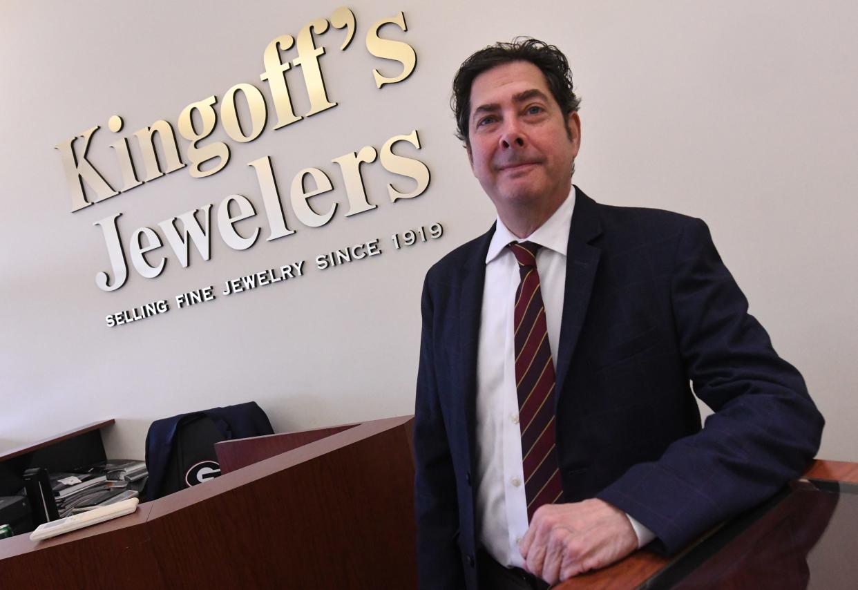 Michael Kingoff of Kingoff's Jewelers is moving his store from its Oleander Drive location to the site of the Rhodes Jewelers on Floral Drive in Wilmington. [KEN BLEVINS/STARNEWS]