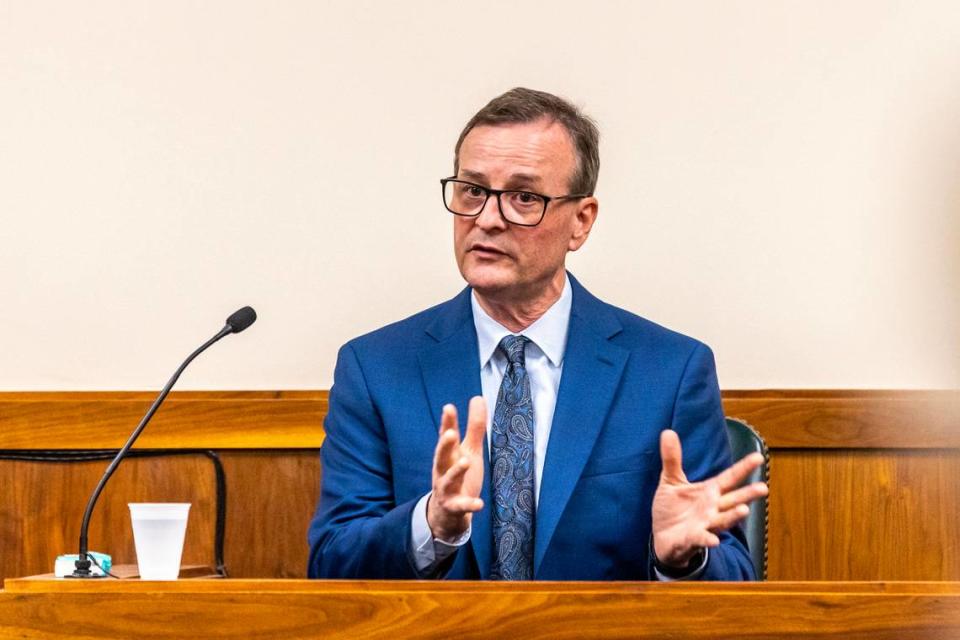 Stephen Mercer testified at a court hearing Friday in Moscow over consideration of DNA evidence. Mercer is a longtime criminal defense attorney in Maryland with specialization in scientific evidence and DNA databases. August Frank/August Frank / Lewiston Tribune