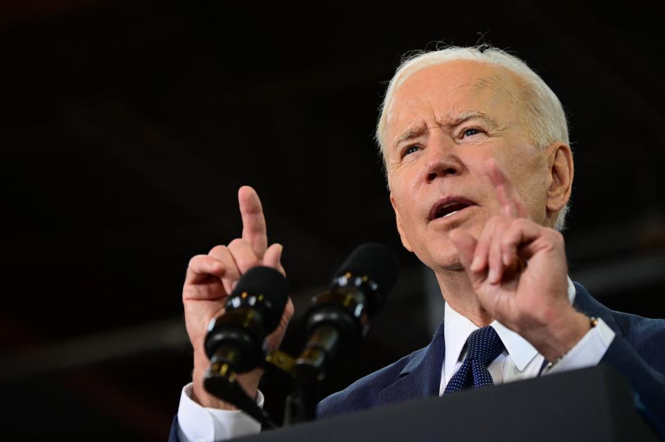 Biden said his new spending package was a 'once in a generation investment in America.' Photo: Jim Watson/AFP via Getty