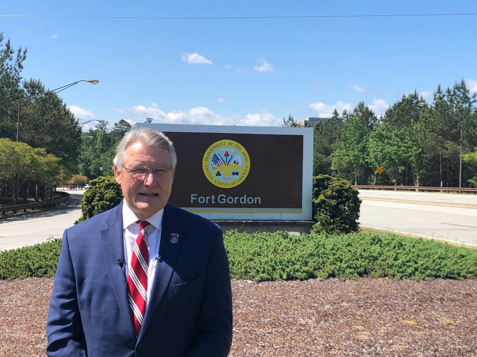 FILE - Rep. Rick Allen visited Fort Gordon on Thursday, May 6, 2021, to get an update on the Cyber Center of Excellence.