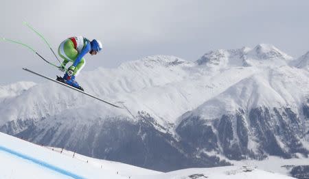 Alpine Skiing - FIS Alpine Skiing World Championships - Women's Downhill - St. Moritz, Switzerland - 12/2/17 - Ilka Stuhec of Slovenia in action. REUTERS/Dominic Ebenbichler