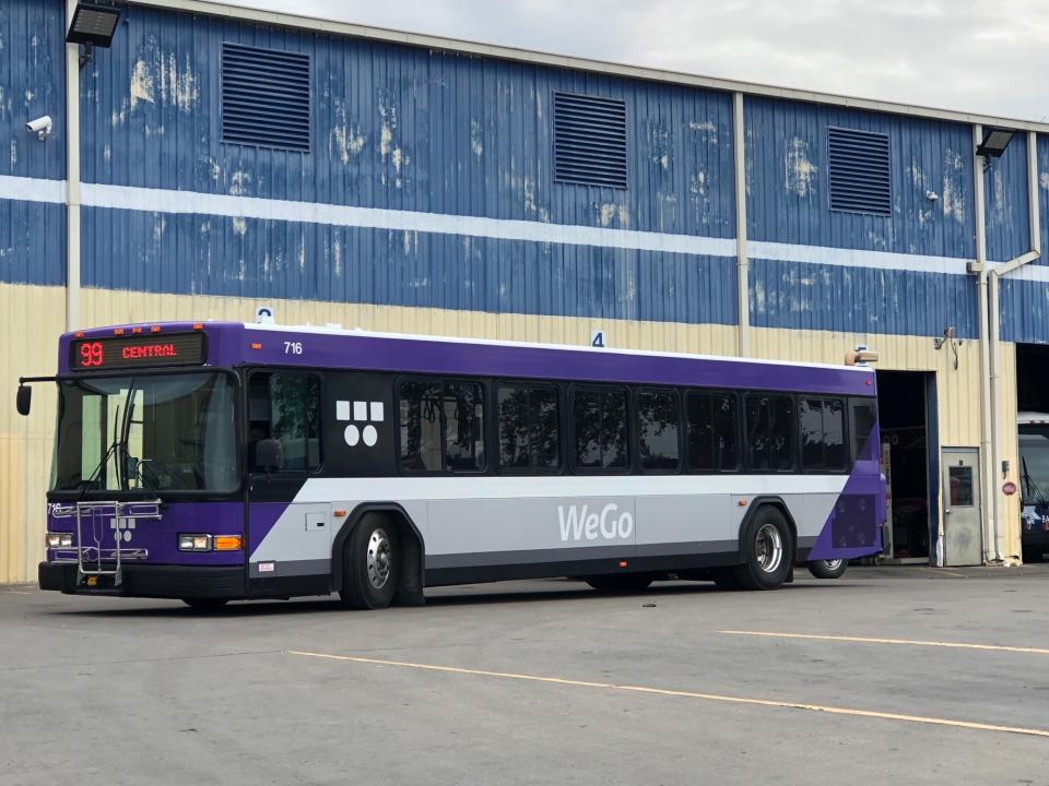 WeGo public transit bus in Nashville, Tennessee.