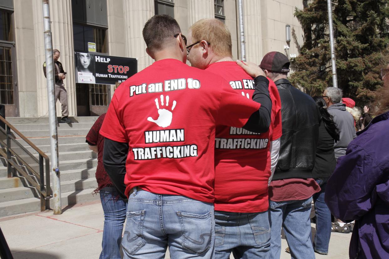 Advocates wore red shirts in honor of the Red Sand Project and to "say no" to human trafficking and the MMIP crisis in 2019.