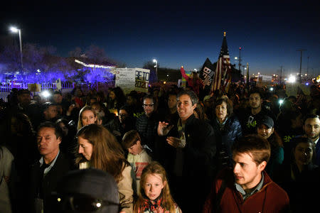 Beto O'Rourke, the Democratic former Texas congressman, participates in an anti-Trump march in El Paso, Texas, U.S., February 11, 2019. REUTERS/Loren Elliott