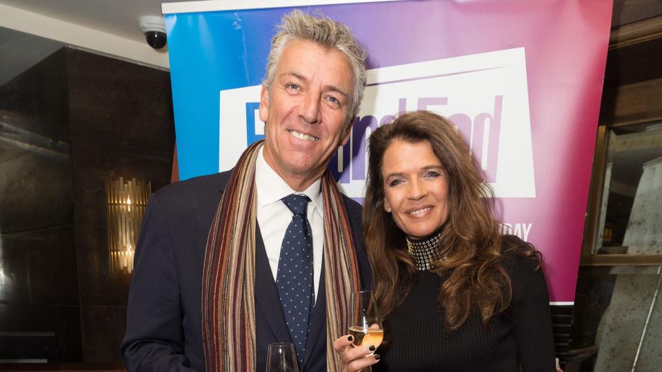 Annabel Croft with her husband in 2018