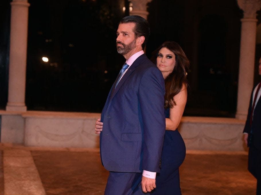 Donald Trump Jr and Kimberly Guilfoyle at Mar-a-Lago in 2019.