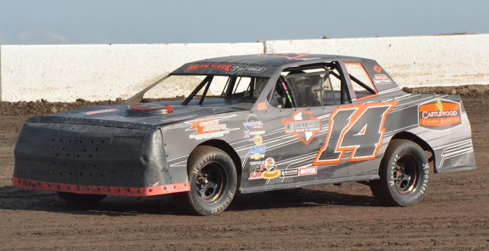 Maria Broksieck of Goodwin won the 2023 street stocks points title at Casino Speedway in Watertown.