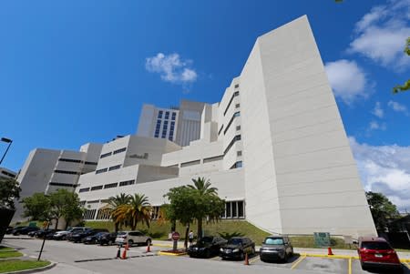 A general view shows the Broward County Jail in Fort Lauderdale, Florida