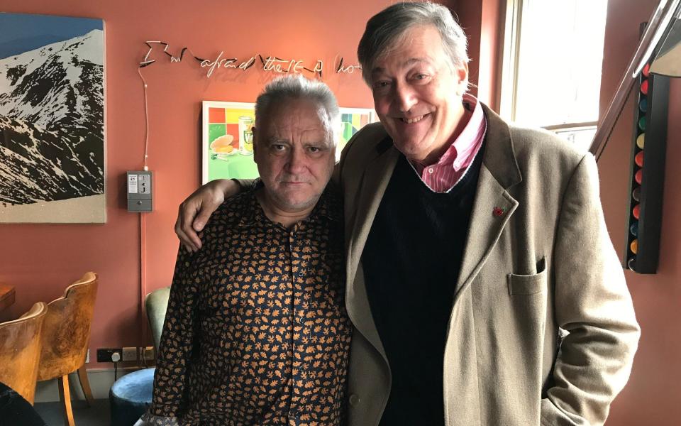 Tony Slattery with old friend and comedy colleague, Stephen Fry - Sundog Pictures/BBC