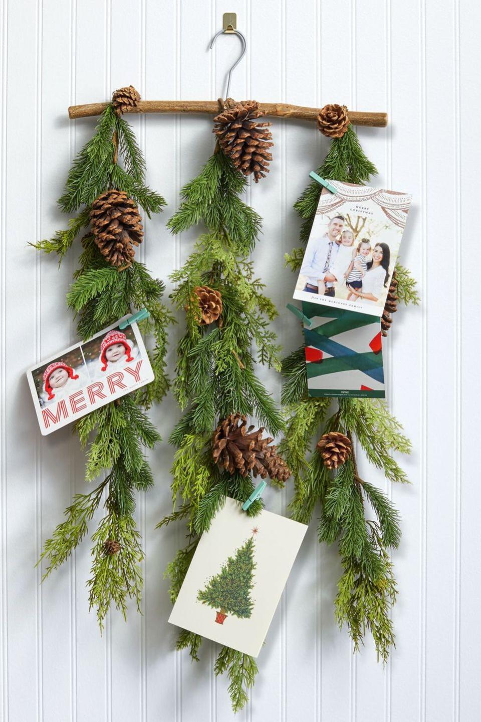 3) Make your own holiday card display.