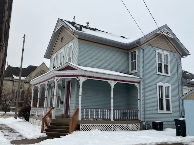 This 1912 house in downtown Rock Island is being renovated for the new Fresh Films offices, studio and filmmaking location (photo by Jonathan Turner).