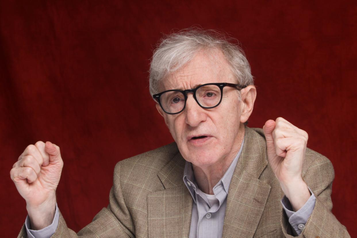 Woody Allen poses for a photo during a portrait session at the Park Hyatt in Toronto, Ontario Canada on September 12, 2010.