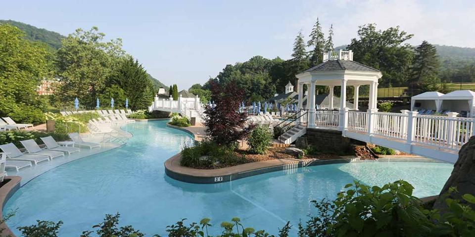 <p>Located in Hot Springs, Virginia, <a href="https://go.redirectingat.com?id=74968X1596630&url=https%3A%2F%2Fwww.tripadvisor.com%2FHotel_Review-g57835-d116018-Reviews-The_Omni_Homestead_Resort-Hot_Springs_Virginia.html&sref=https%3A%2F%2Fwww.redbookmag.com%2Fabout%2Fg34149750%2Fmost-historic-hotels%2F" rel="nofollow noopener" target="_blank" data-ylk="slk:The Omni Homestead Resort;elm:context_link;itc:0;sec:content-canvas" class="link ">The Omni Homestead Resort</a>, dating all the way back to 1766, was built on land that contained seven natural mineral springs (Thomas Jefferson came for a soak in 1818). Today, the Homestead is a full-service resort with everything from golf courses to zip lines, as well as a spa with thermal treatments. </p>