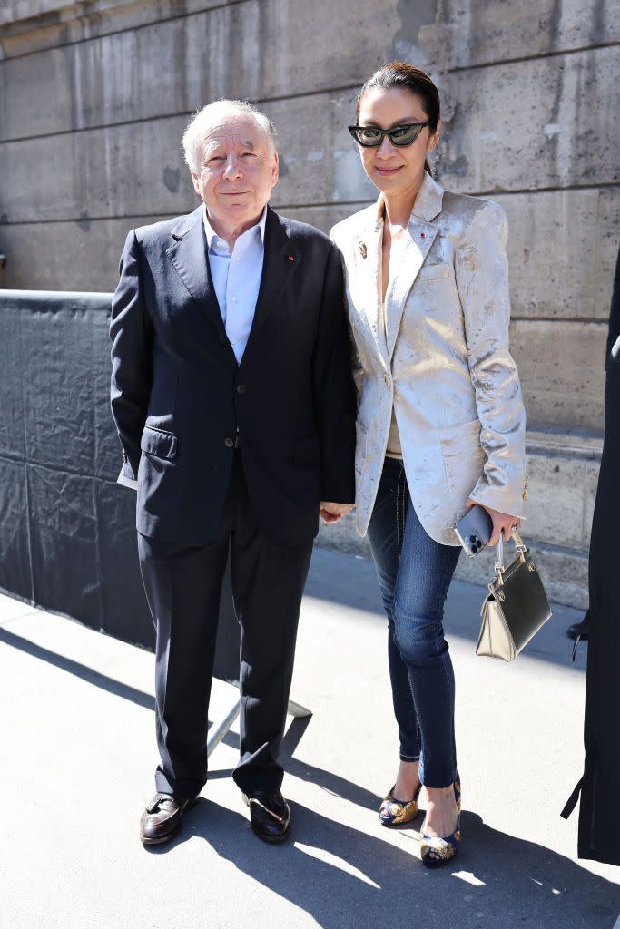 schiaparelli outside arrivals paris fashion week haute couture fall winter 2022 2023