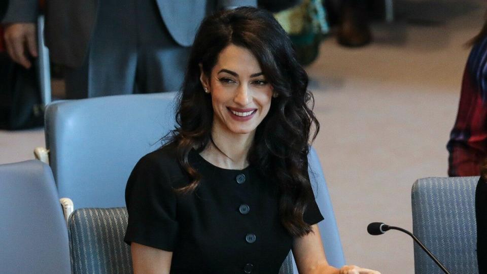 The human rights lawyer was the definition of chic while attending a United Nations Security Council meeting in NYC on Wednesday.