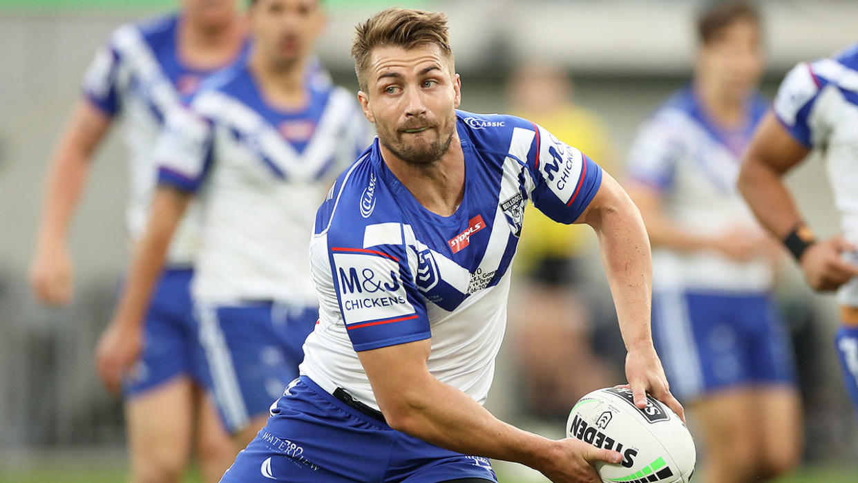 Pictured here, Kieran Foran is firming to make a sensational return to Manly.