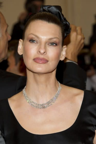 Supermodel Linda Evangelista in 2012