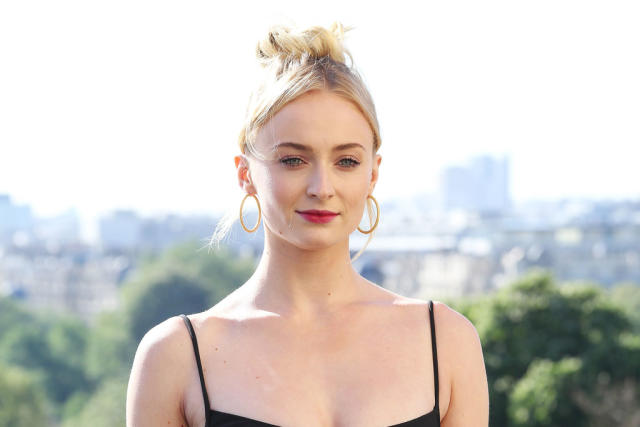 Sophie Turner Takes a Casual Stroll in $2,000 Mink House Slippers