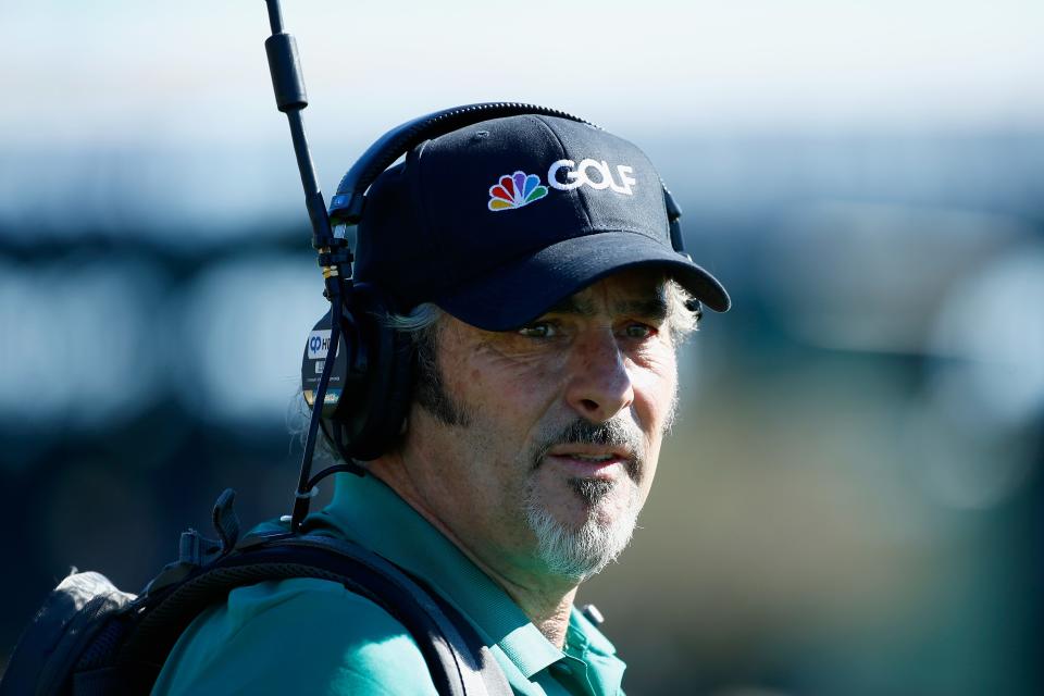 David Feherty is the masters of ceremonies for the World Golf Hall of Fame induction ceremony on March 9 at the PGA Tour Global Home.