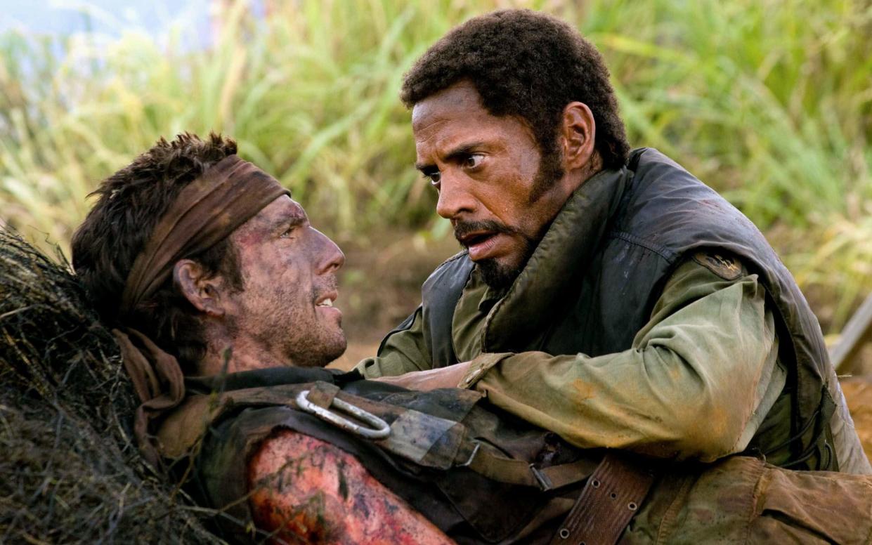 Ben Stiller and Robert Downey Jr in Tropic Thunder