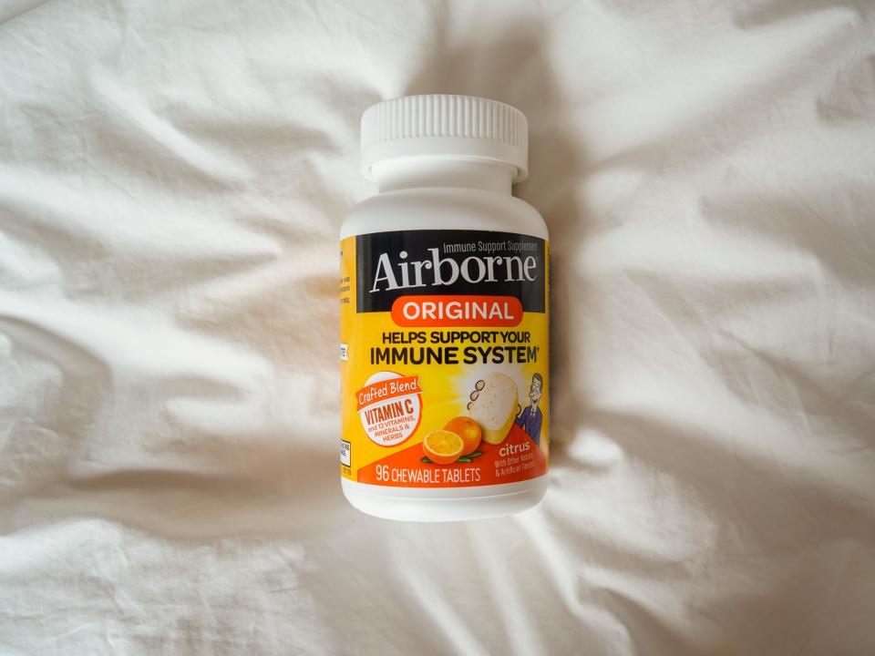 The author is glad she brought airborne immunity vitamins