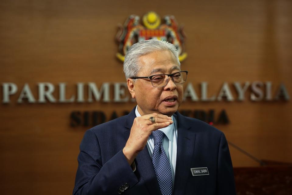 Senior Minister Datuk Seri Ismail Sabri Yaakob is pictured at Parliament in Kuala Lumpur July 23, 2020. — Picture by Yusof Mat Isa