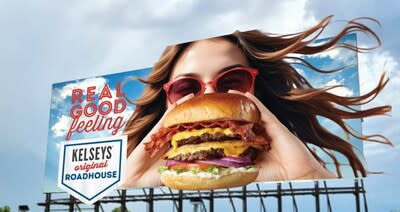 The new campaign developed for Kelseys by Lifelong Crush aims to connect the exhilarating feeling you get on a roadtrip with good friends, crisp drinks, savory food, fond memories - and the wind in your hair. (CNW Group/Kelseys Original Roadhouse)