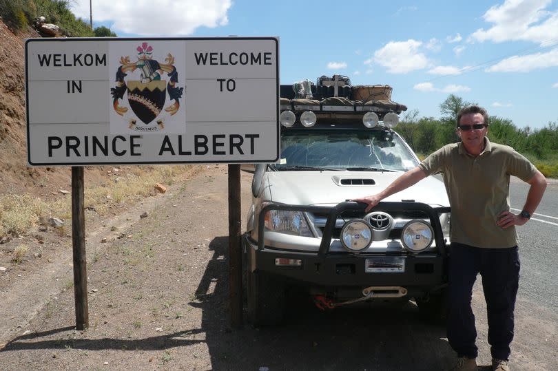 Author James Marr pictured on his travels in South Africa