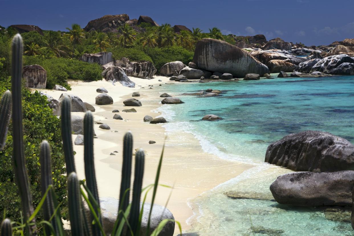 the baths beautiful untouched beach in virgin gorda, bvi