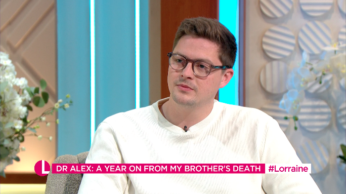 Dr Alex George admitted it was hard to believe a year had passed since his brother died. (ITV)