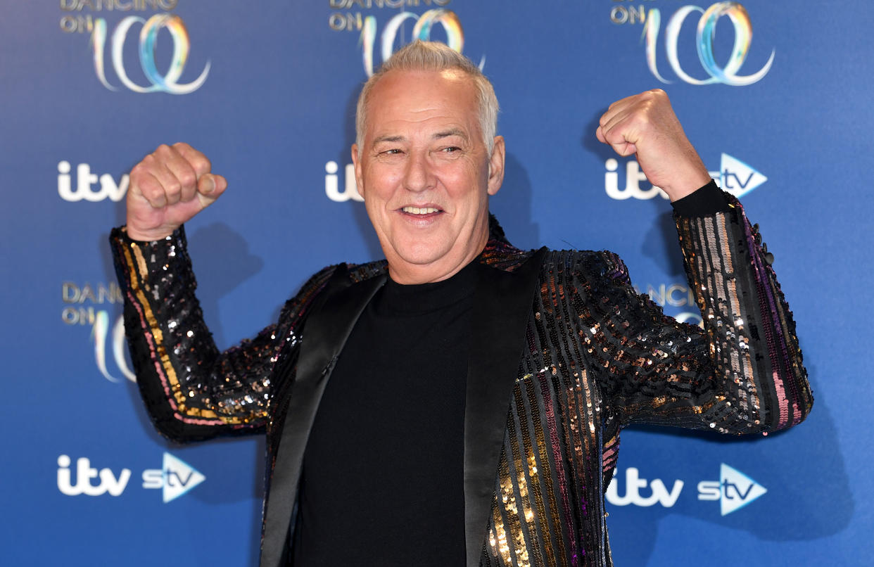 Michael Barrymore attending the Dancing on Ice 2020 launch held at Bovingdon Airfield, Hertfordshire. Photo credit should read: Doug Peters/EMPICS